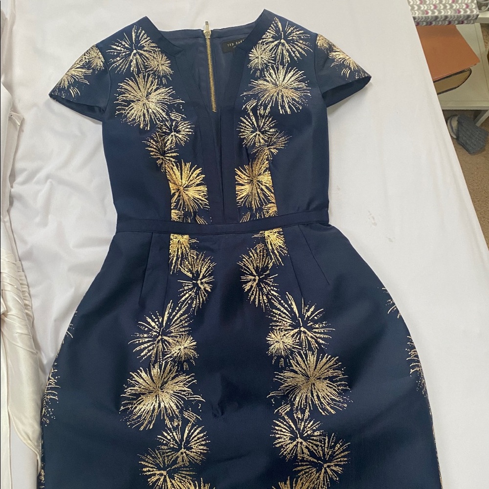 Ted Baker Tdzalla Sculpted Stardust Jacquard Dress - Picture 6 of 7